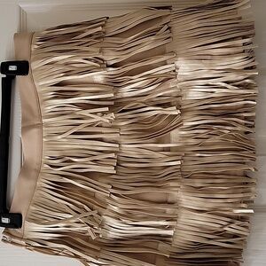 NWT Gold Fringed Mini Skirt ✨️